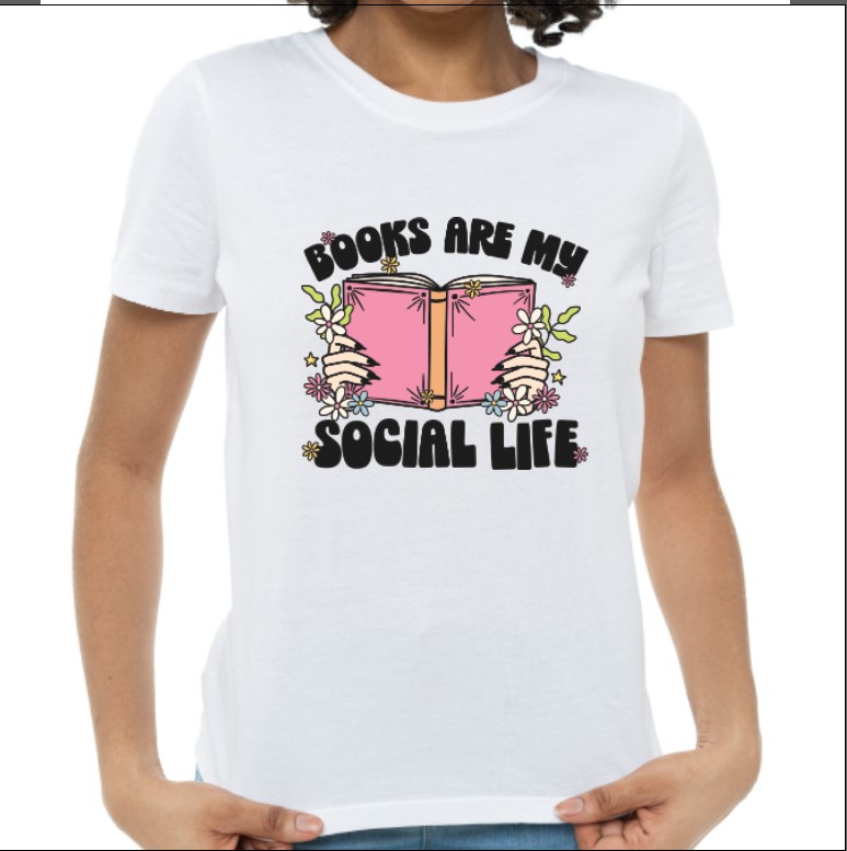 Блуза по кратки ракави - Books Are My Social Life