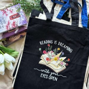 Платнена торба - Reading is Dreaming With Your Eyes Open