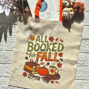 Платнена торба - All Booked For Fall ( Шарена )